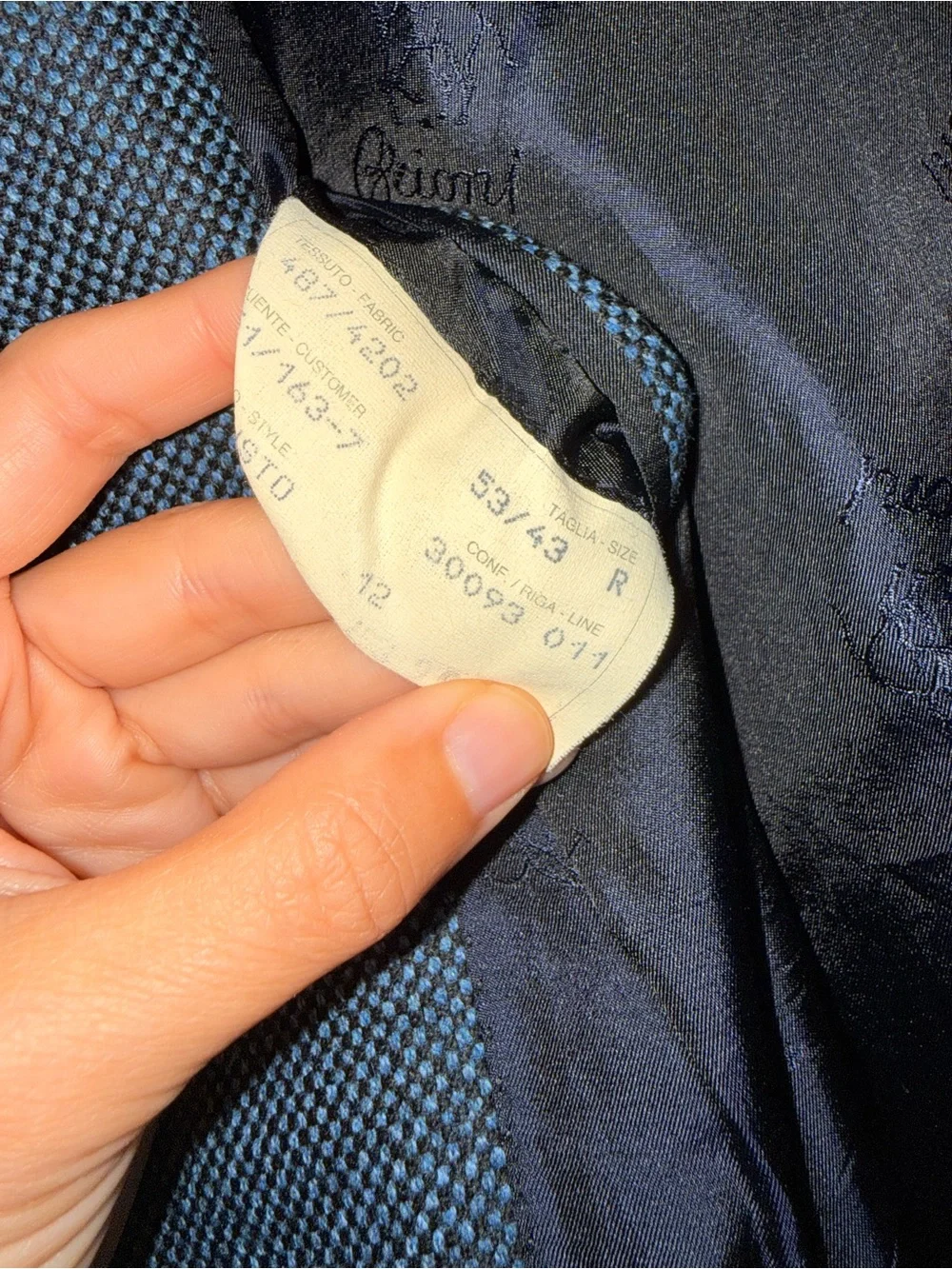 Brioni Harris Tweed Navy Jacket